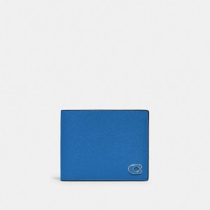 Coach 3 In 1 Wallet With Signature Canvas Interior Bleu | COH866703