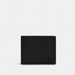 Coach 3 In 1 Wallet With Signature Canvas Interior Noir | COH866722