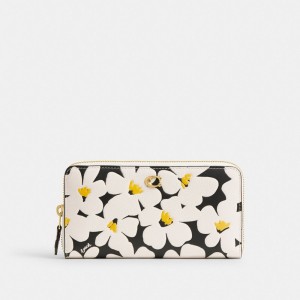Coach Accordion Zip Wallet With Floral Print Multicolore | COH865522
