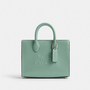 Coach Ace Tote Bag 17 Argent Turquoise | COH865278