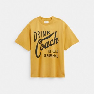 Coach Americana T Shirt Jaune | COH866927