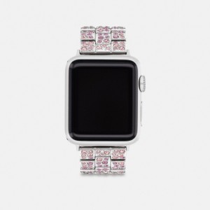Coach Apple Watch® Strap, 38 Mm, 40 Mm And 41 Mm Rose | COH866268