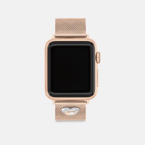 Coach Apple Watch® Strap, 38 Mm, 40 Mm And 41 Mm Rose Doré | COH866286