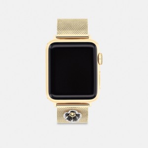 Coach Apple Watch® Strap, 38 Mm, 40 Mm And 41 Mm Doré | COH866961