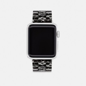 Coach Apple Watch® Strap, 38 Mm, 40 Mm And 41 Mm Noir | COH866963