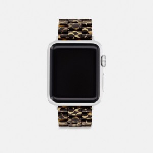 Coach Apple Watch® Strap, 38 Mm, 40 Mm And 41 Mm Obsidienne | COH866966