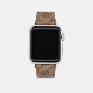 Coach Apple Watch® Strap, 38 Mm And 40 Mm Marron | COH866245