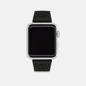 Coach Apple Watch® Strap, 38 Mm And 40 Mm Noir | COH866253