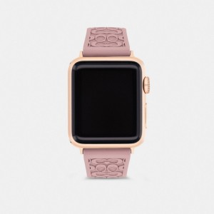 Coach Apple Watch® Strap, 38 Mm And 40 Mm Rose | COH866270