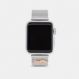 Coach Apple Watch® Strap, 38 Mm And 40 Mm Grise | COH866273
