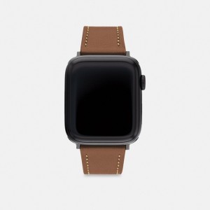 Coach Apple Watch® Strap, 42 Mm And 44 Mm Marron | COH866967