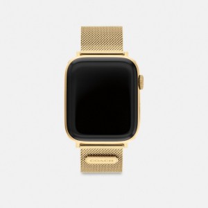 Coach Apple Watch® Strap, 42 Mm And 44 Mm Doré | COH866969