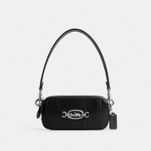 Coach Avery Shoulder Bag In Patchwork Argent Noir | COH864890