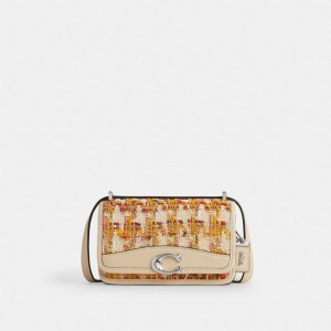 Coach Bandit Crossbody Bag In Tweed Argent Multicolore | COH865367