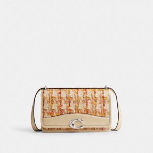 Coach Bandit Shoulder Bag In Tweed Argent Multicolore | COH865340