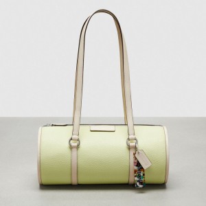 Coach Barrel Bag In Pebbled Coachtopia Leather Vert Clair | COH864841
