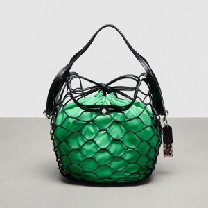 Coach Basket Bag In Regenerative Leather Noir | COH865145