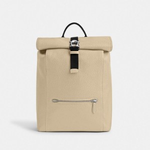 Coach Beck Roll Top Backpack Blanche | COH866505