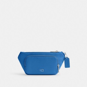 Coach Belt Bag With Signature Canvas Interior Detail Bleu | COH866537