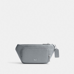 Coach Belt Bag With Signature Canvas Interior Detail Grise Bleu | COH865437