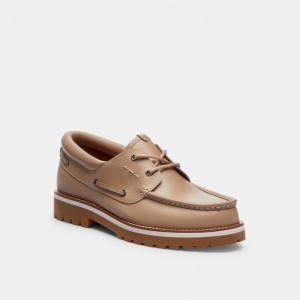 Coach Benson Boat Shoe Grise Marron | COH866831
