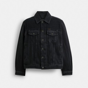Coach Black Denim Jacket In Organic Cotton Noir | COH866873