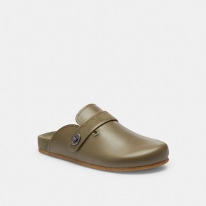 Coach Blake Clog With Signature Canvas Jacquard Vert | COH866845