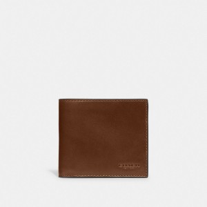 Coach Boxed Double Billfold Wallet Chocolat | COH866698