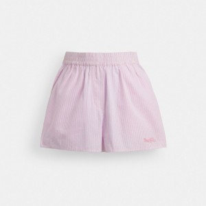 Coach Boxer Shorts In Organic Cotton Rose Blanche | COH866048