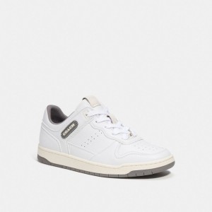 Coach C201 Low Top Sneaker Blanche Grise | COH865825