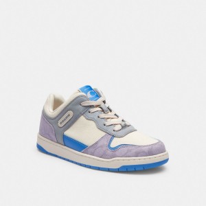 Coach C201 Low Top Sneaker In Signature Canvas Violette | COH865842