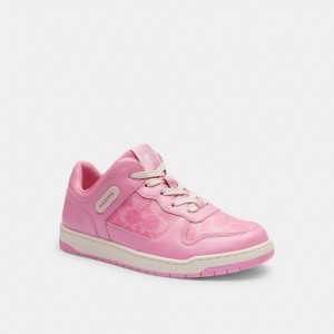 Coach C201 Low Top Sneaker In Signature Canvas Rose | COH865844