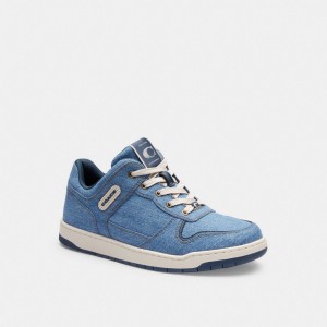 Coach C201 Low Top Sneaker Indigo Bleu | COH865843