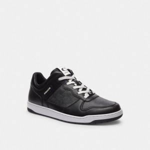 Coach C201 Sneaker In Signature Canvas Noir | COH866804