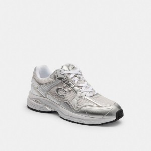 Coach C301 Sneaker Metal Blanche | COH865839