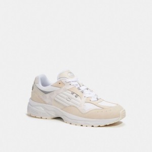 Coach C301 Sneaker With Signature Canvas Blanche | COH866792