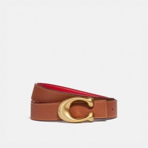 Coach C Hardware Reversible Belt, 32 Mm Rouge | COH866312