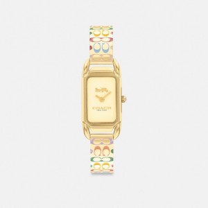 Coach Cadie Watch, 17.5 Mm X 28.5 Mm Multicolore Doré | COH866275