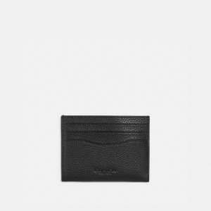 Coach Card Case With Signature Canvas Interior Noir Kaki | COH866766