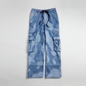 Coach Cargo Pants In Wavy Wash Bleu | COH866939