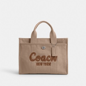 Coach Cargo Tote Argent Beige Foncé | COH865055