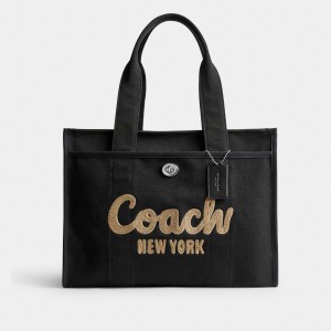 Coach Cargo Tote Bag 42 Argent Noir | COH865101