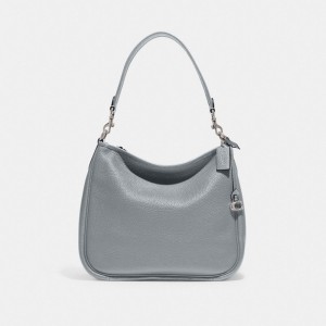Coach Cary Shoulder Bag Argent Grise Bleu | COH864733