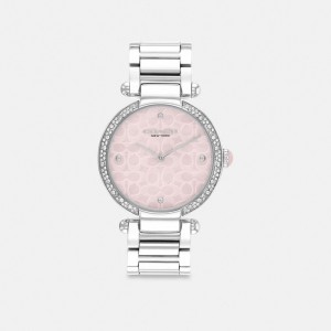 Coach Cary Watch, 34 Mm Grise Rose | COH866279