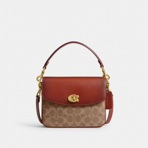 Coach Cassie Crossbody Bag 19 In Signature Canvas Marron Rouge | COH865386