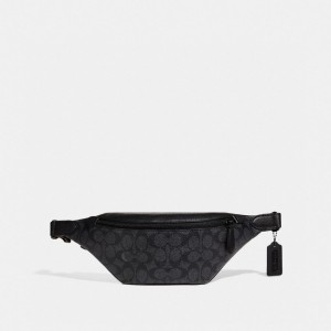 Coach Charter Belt Bag 7 In Signature Canvas Grise | COH865444