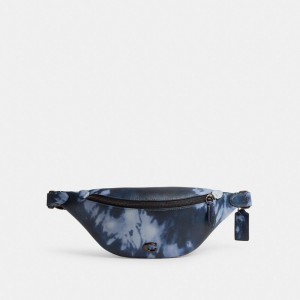 Coach Charter Belt Bag 7 With Tie Dye Print Bleu Marine Multicolore | COH866691