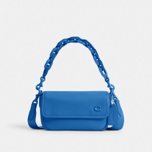 Coach Charter Flap Crossbody 18 Bleu | COH866568