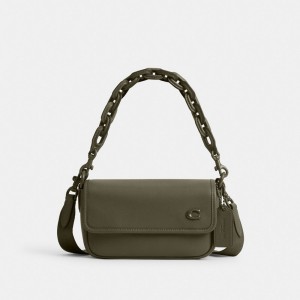 Coach Charter Flap Crossbody 18 Vert | COH866611