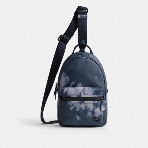 Coach Charter Pack With Tie Dye Print Bleu Marine Multicolore | COH866519